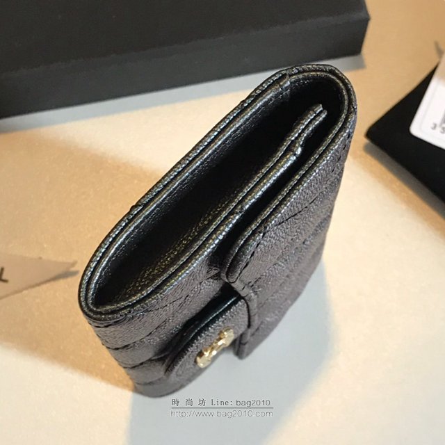 Chanel女包 80799 19早春系列新款cf卡包 香奈兒翻蓋三折錢包 Chanel短錢夾  djc2993
